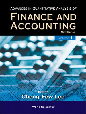 cover image of Advances In Quantitative Analysis of Finance and Accounting--New Series